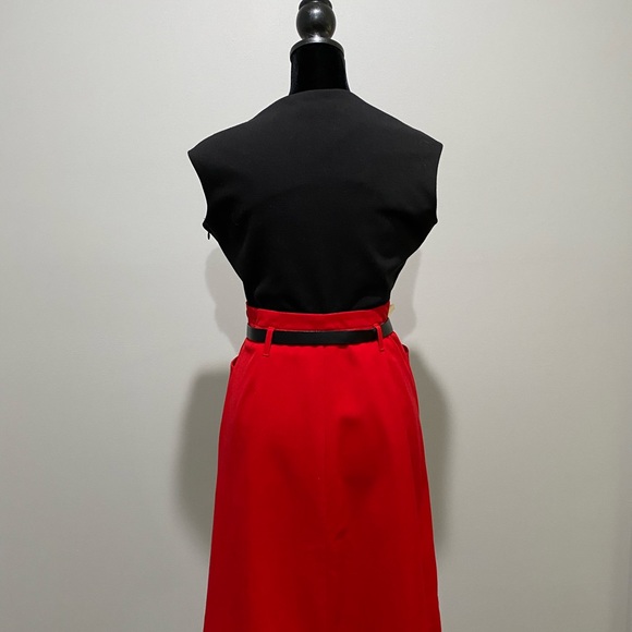 Calvin Klein dress, black and red, size 4 - Picture 3 of 11
